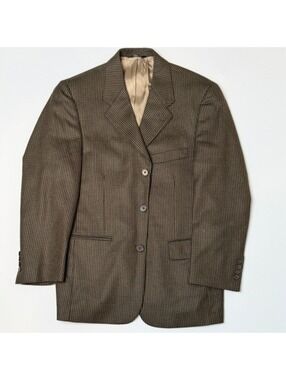 Vintage Claiborne Brown Checked Sport Coat | Size 38 Short #90